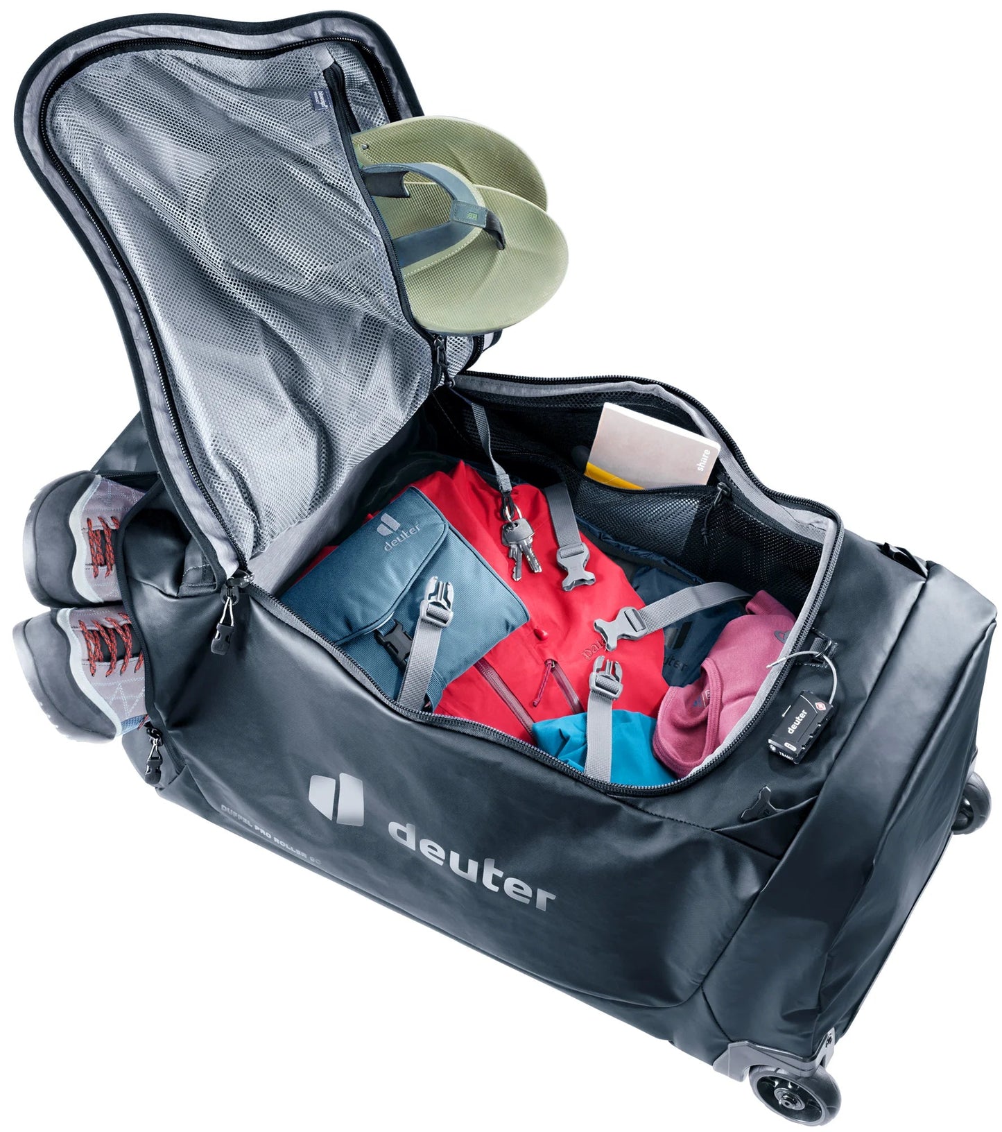 Deuter Unisex Black Duffel Pro Roller 90L