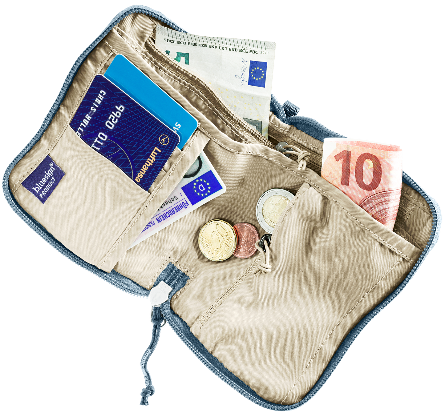 Deuter Unisex Blue Zip Wallet
