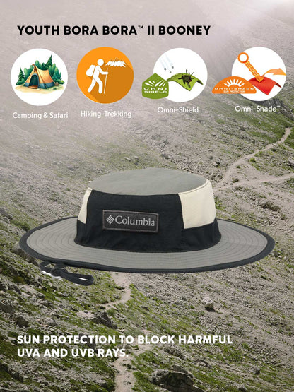 Columbia Kids Unisex Black Omni-Shade Bora Bora II Booney Hat