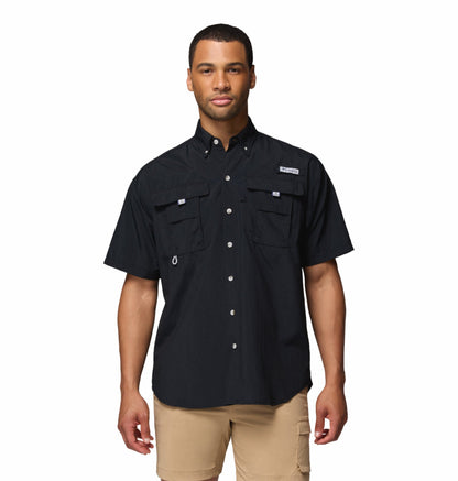 Columbia Men Black Omni-Shade Bahama II Short Sleeve Shirt