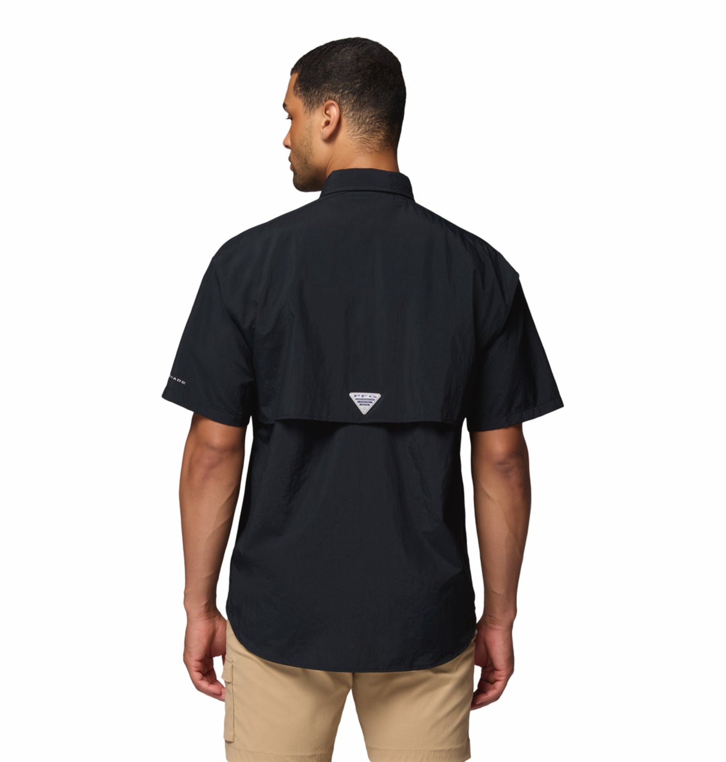Columbia Men Black Omni-Shade Bahama II Short Sleeve Shirt