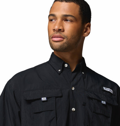 Columbia Men Black Omni-Shade Bahama II Short Sleeve Shirt