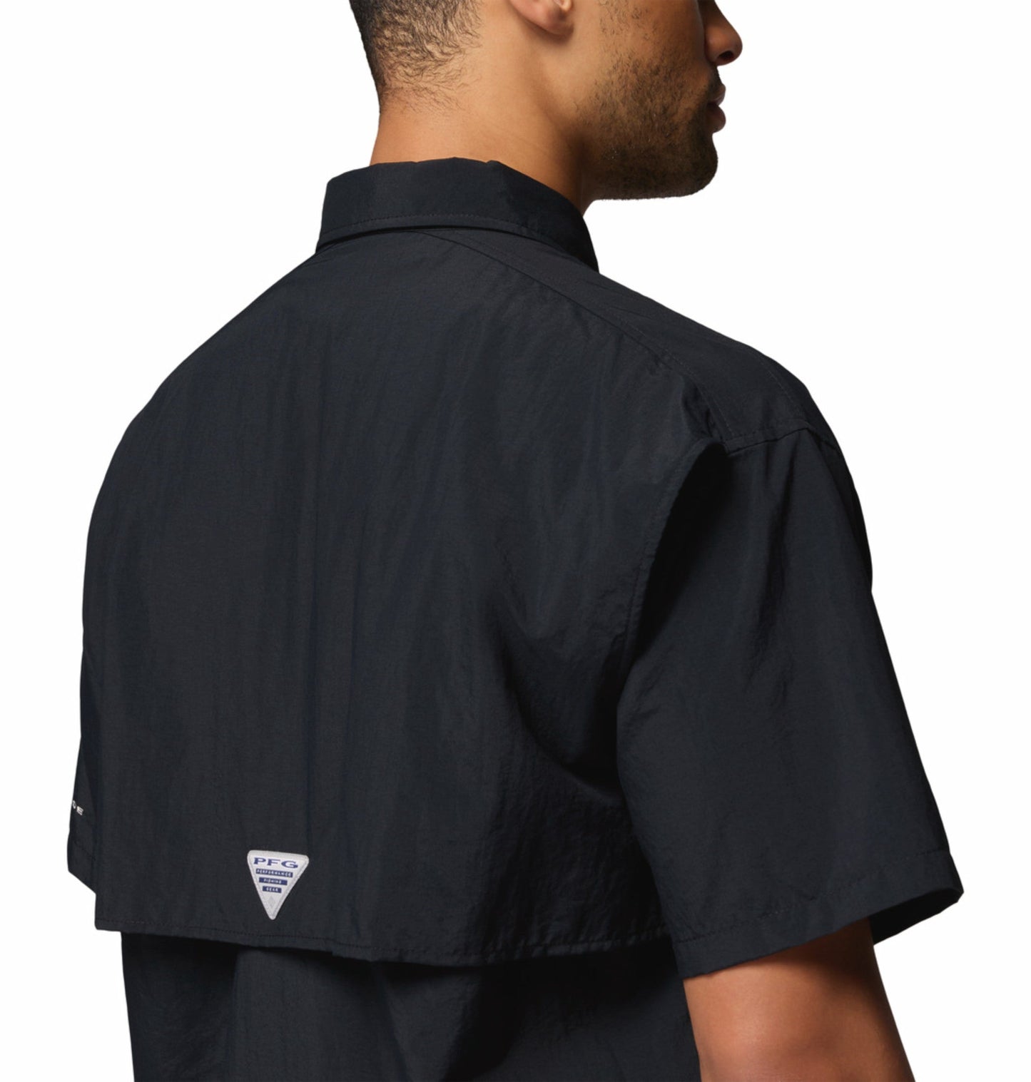 Columbia Men Black Omni-Shade Bahama II Short Sleeve Shirt