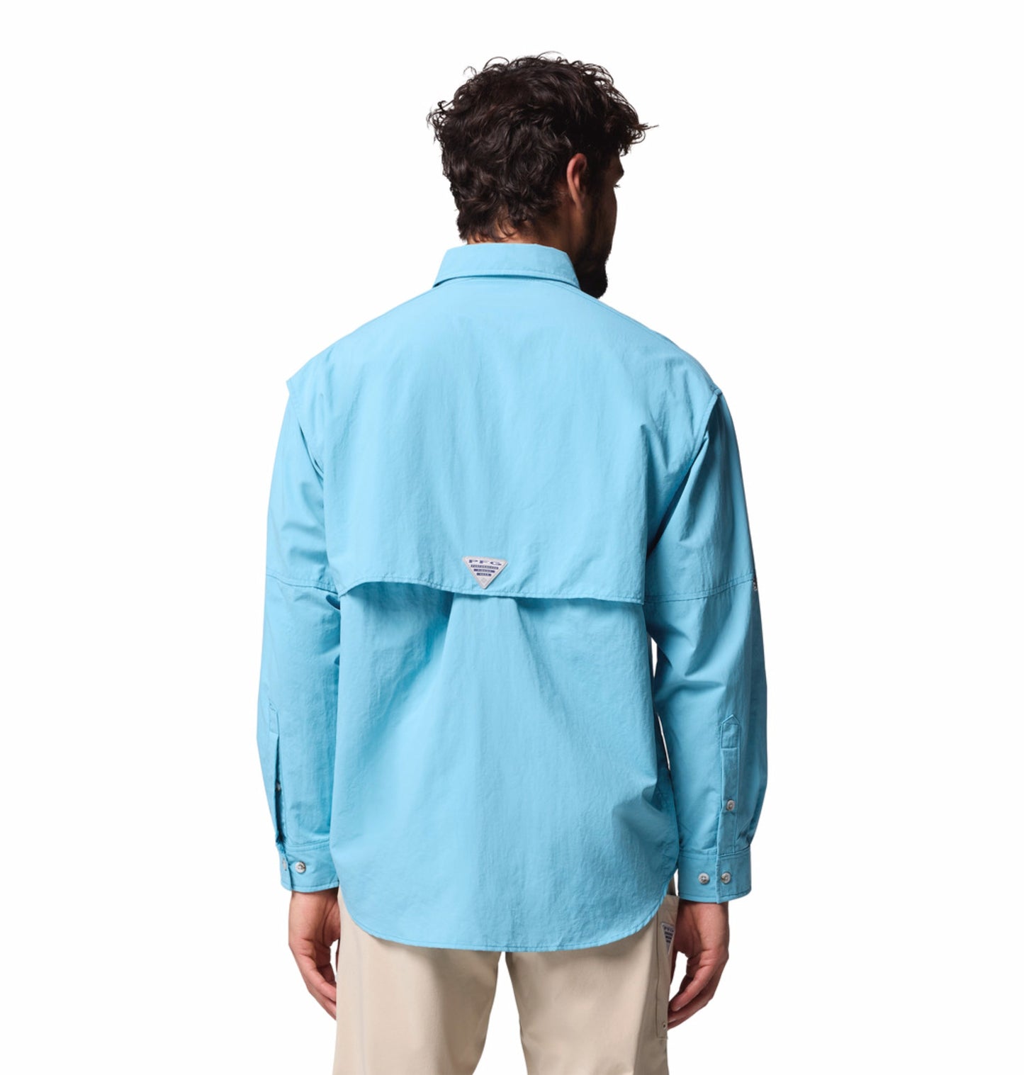 Columbia Men Blue Omni-Shade Bahama II Long Sleeve Shirt