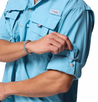 Columbia Men Blue Omni-Shade Bahama II Long Sleeve Shirt