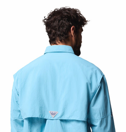 Columbia Men Blue Omni-Shade Bahama II Long Sleeve Shirt