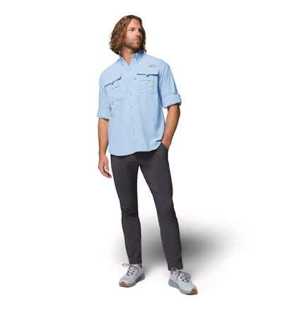 Columbia Men Blue Omni-Shade Bahama II Long Sleeve Shirt