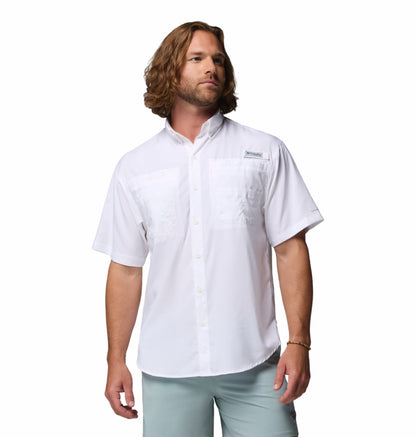 Columbia Men White Omni-Shade Tamiami II Short Sleeve Shirt