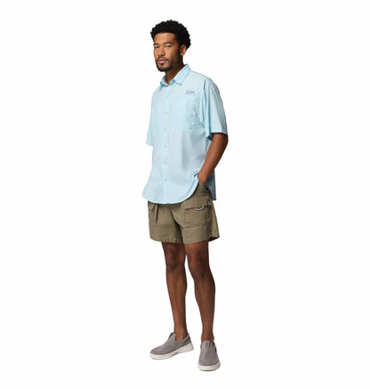 Columbia Men Blue Omni-Shade Tamiami II Short Sleeve Shirt