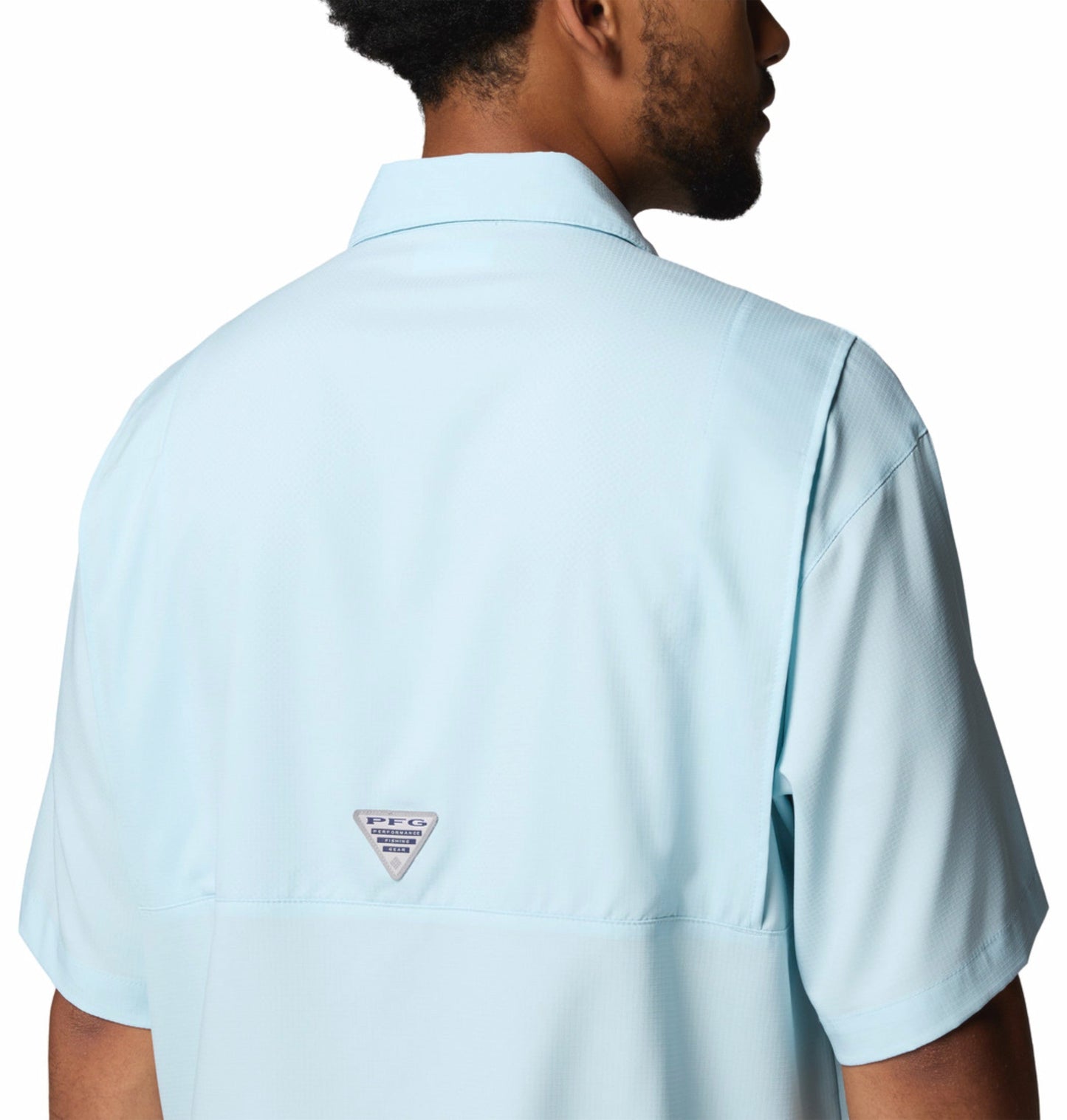 Columbia Men Blue Omni-Shade Tamiami II Short Sleeve Shirt