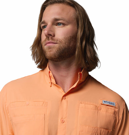 Columbia Men Peach Omni-Shade Tamiami II Short Sleeve Shirt