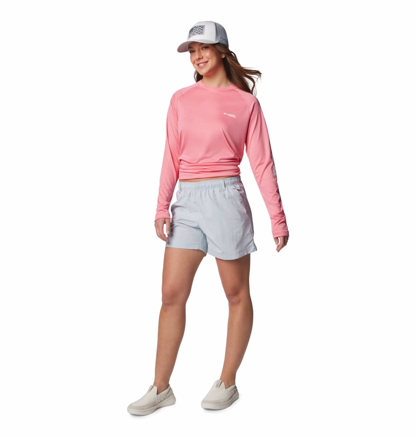 Columbia Women Grey Omni-Shade W Backcast II Short