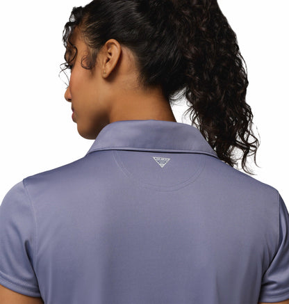 Columbia Women Blue Omni-Shade Tidal Polo Tshirt