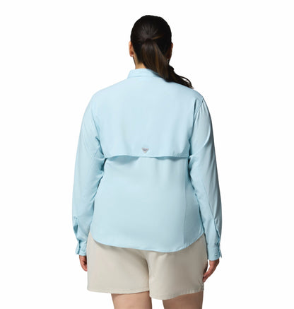 Columbia Women Blue Omni-Shade Tamiami II Long Sleeve Shirt