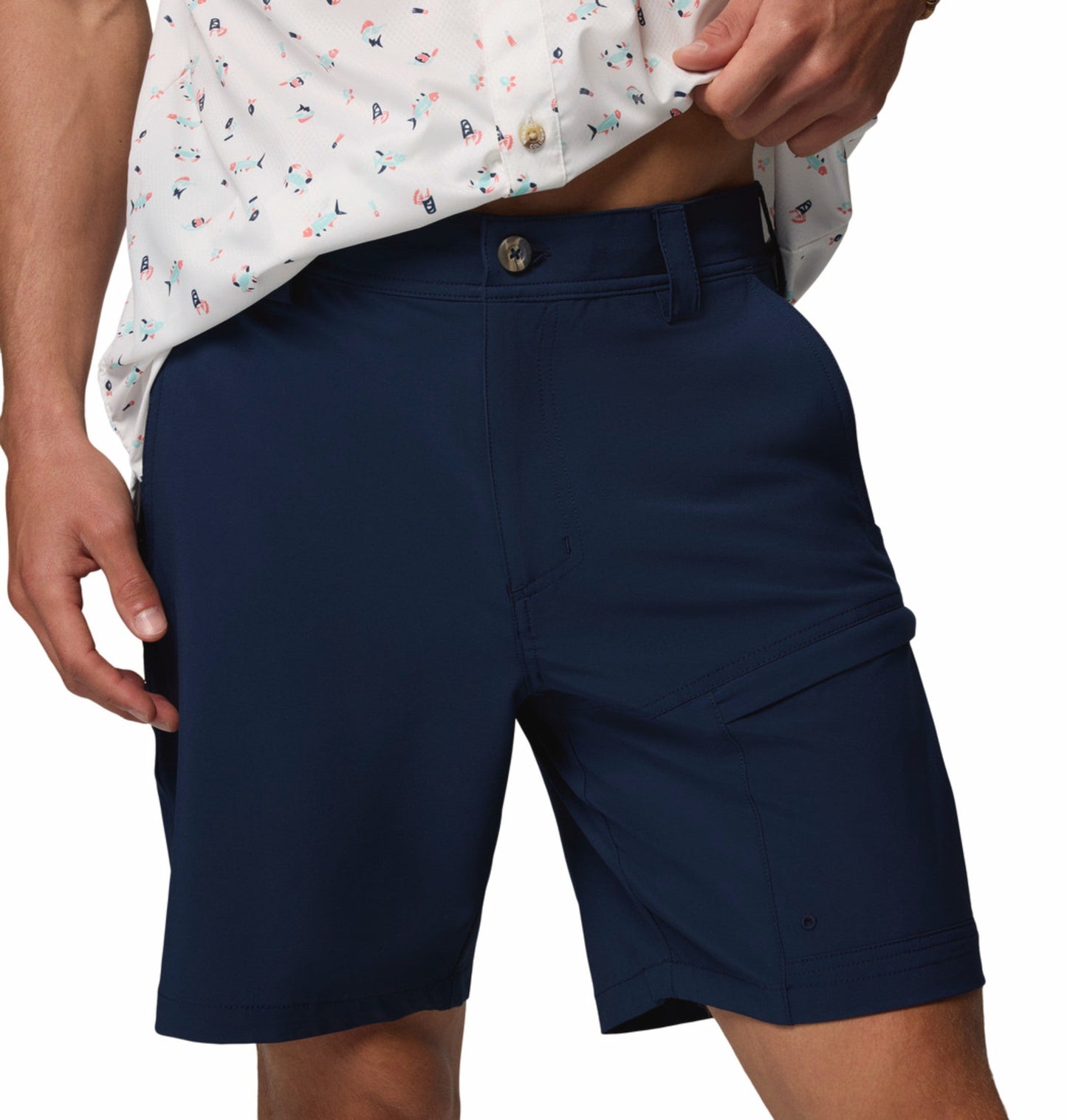 Columbia Men Navy Blue Omni-Shade Terminal Tackle III Short