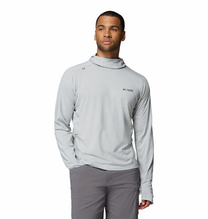 Columbia Men Light Grey Omni-Freeze Shadowcaster Zero Hoodie
