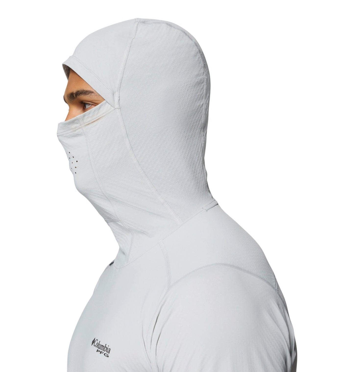 Columbia Men Light Grey Omni-Freeze Shadowcaster Zero Hoodie
