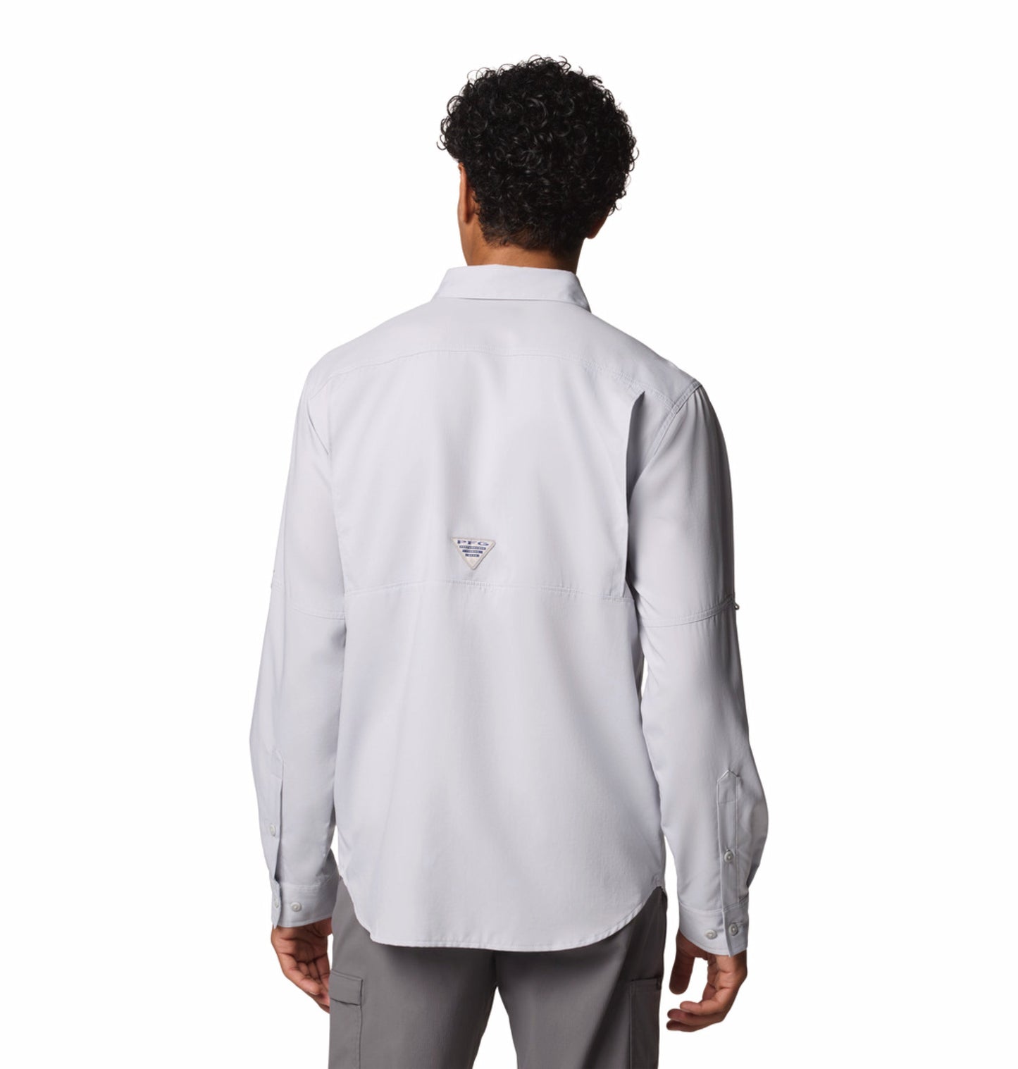Columbia Men Light Grey Omni-Shade Blood n Guts V Long Sleeve Shirt