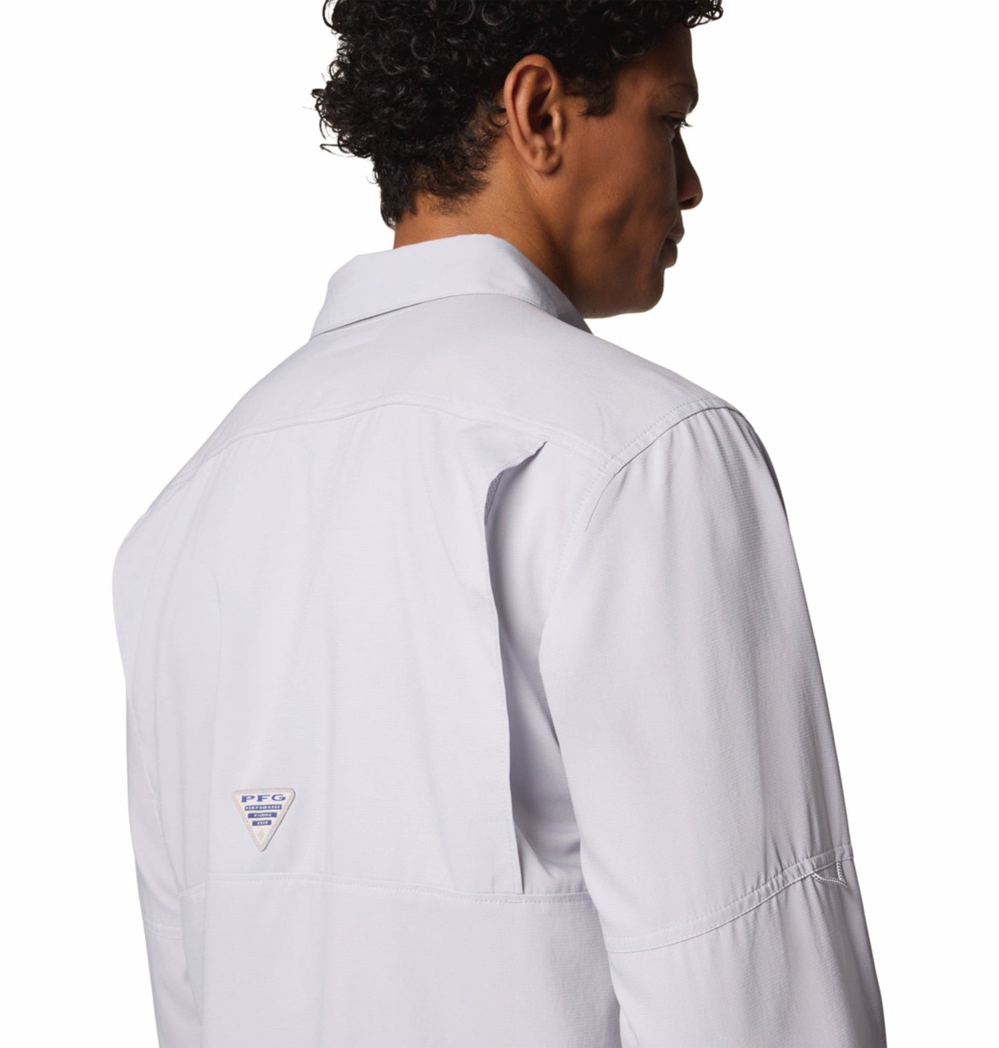 Columbia Men Light Grey Omni-Shade Blood n Guts V Long Sleeve Shirt