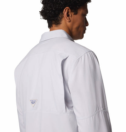 Columbia Men Light Grey Omni-Shade Blood n Guts V Long Sleeve Shirt
