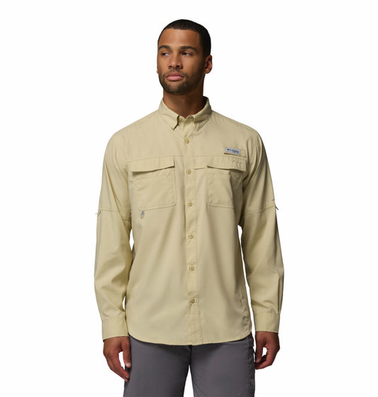 Columbia Men Lime green Omni-Shade Blood n Guts V Long Sleeve Shirt