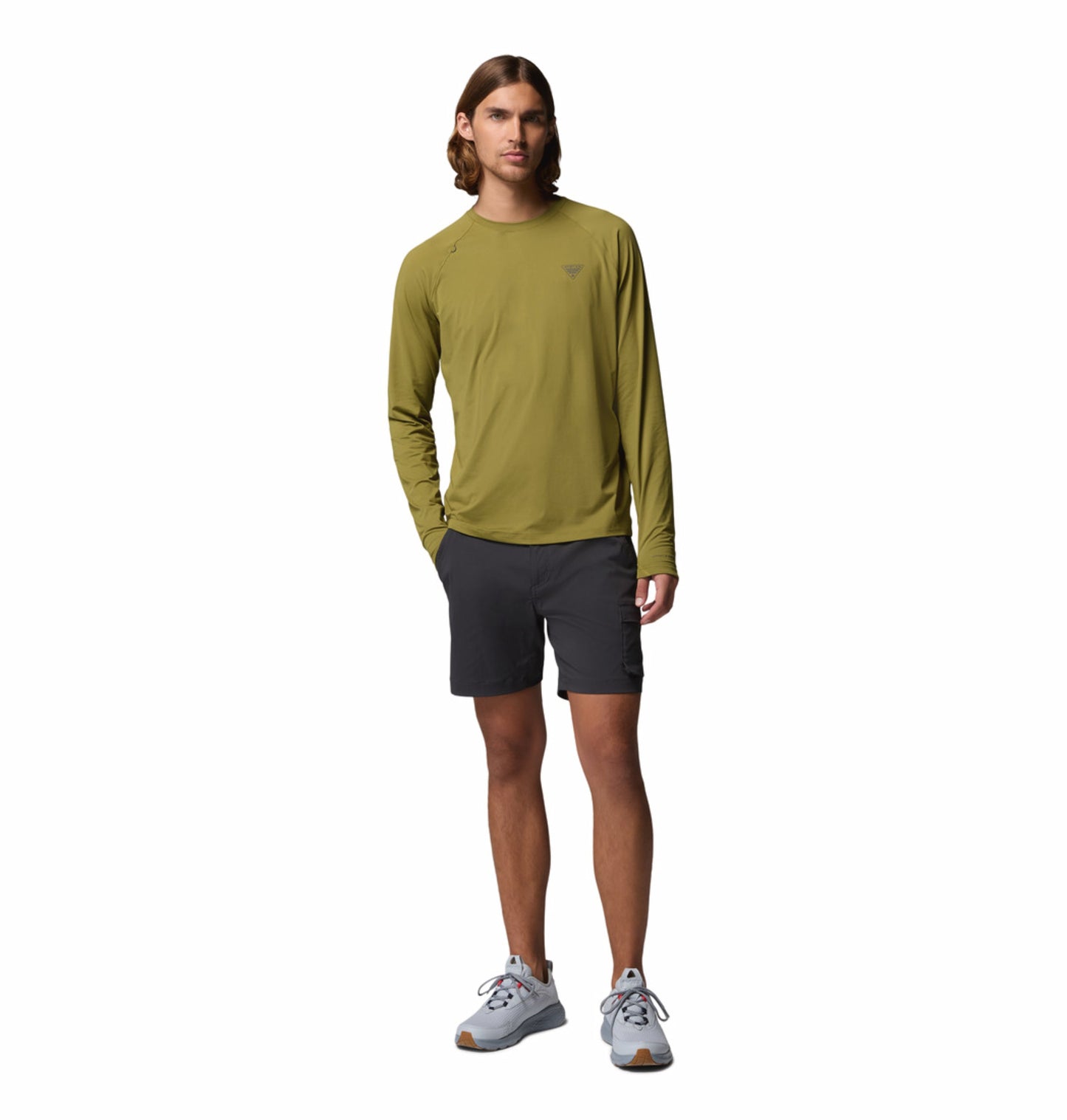 Columbia Men Olive Green Omni-Freeze Wild Cast Sun Tshirt