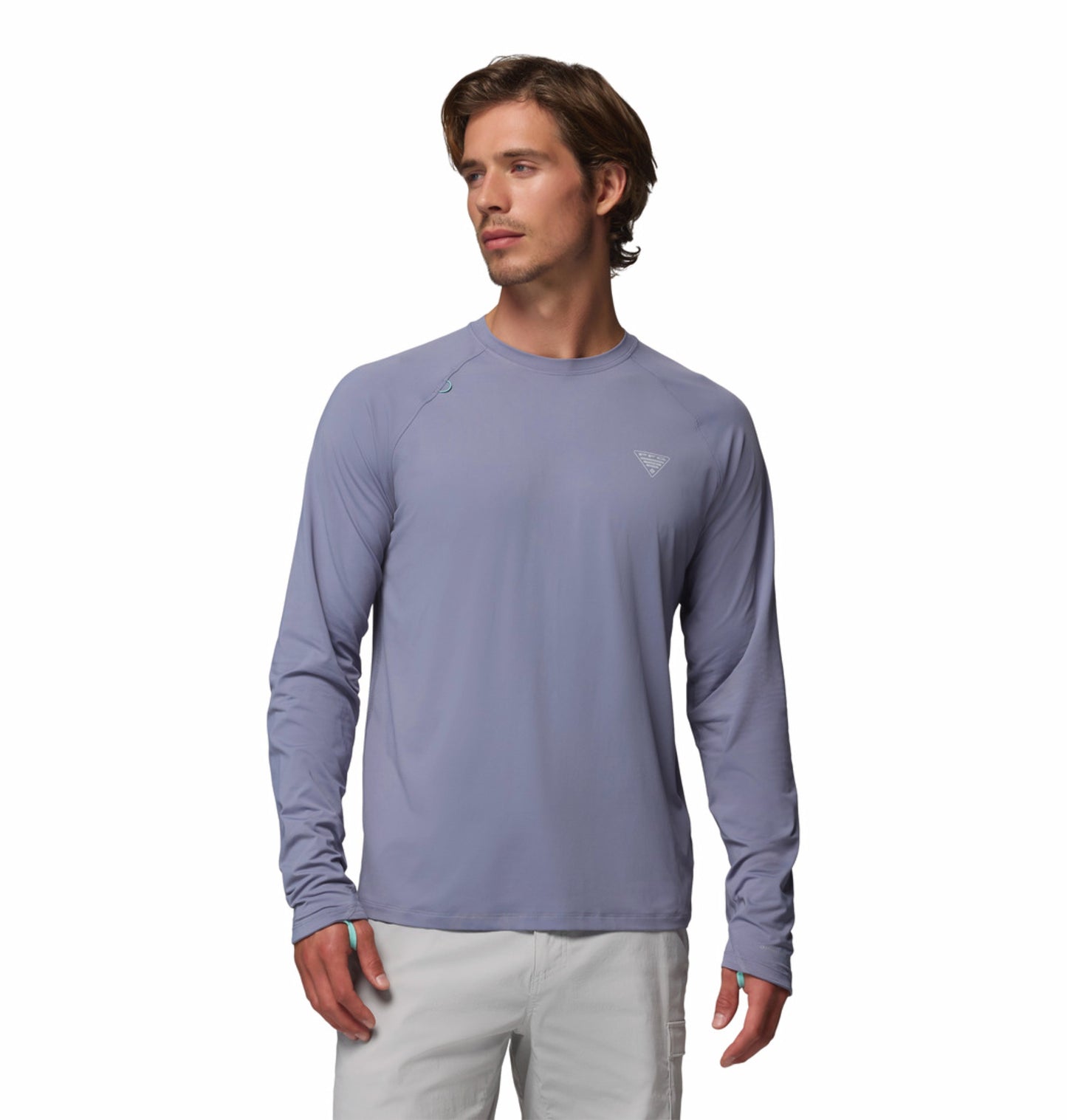 Columbia Men Blue Omni-Freeze Wild Cast Sun Tshirt