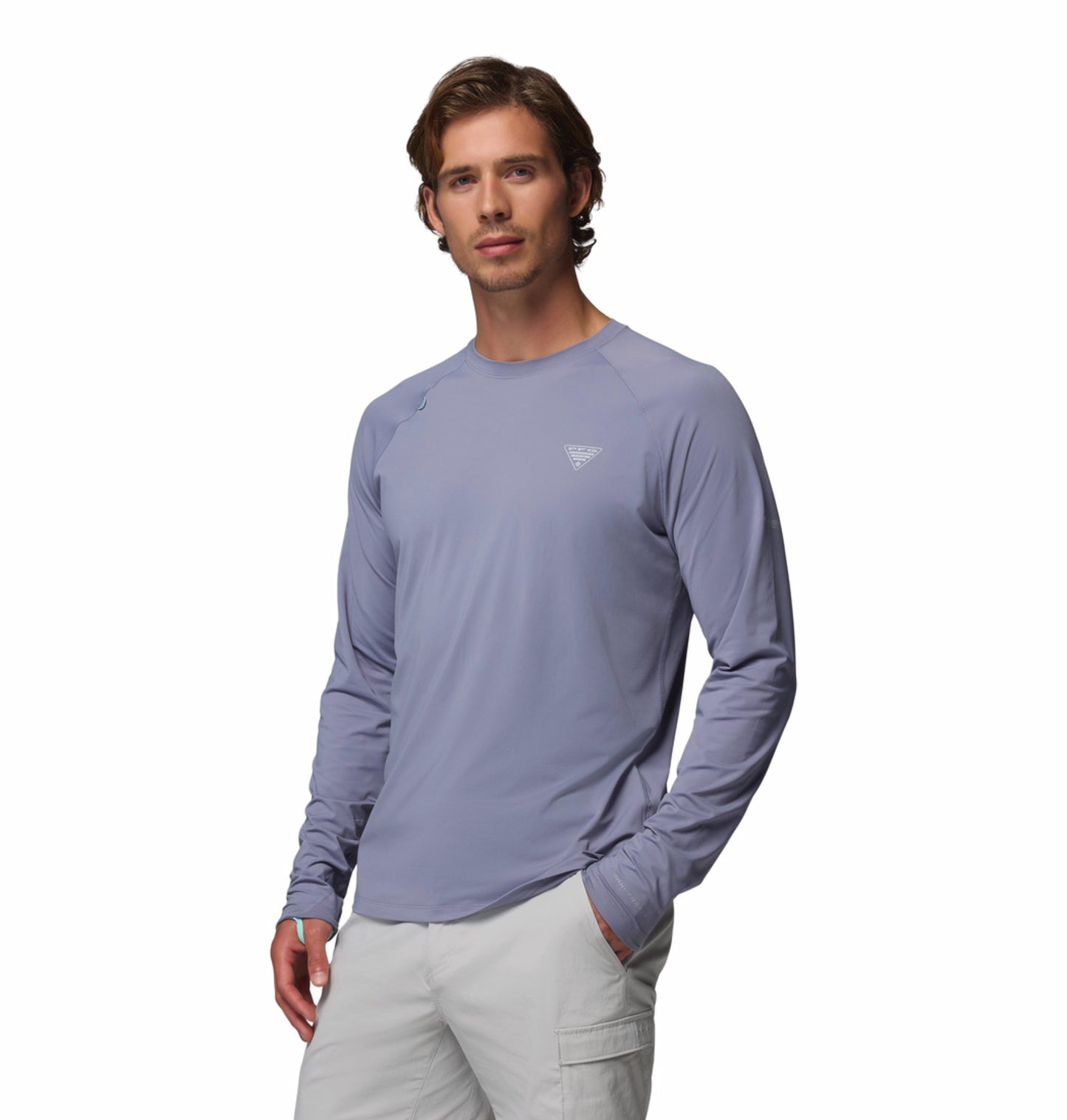 Columbia Men Blue Omni-Freeze Wild Cast Sun Tshirt