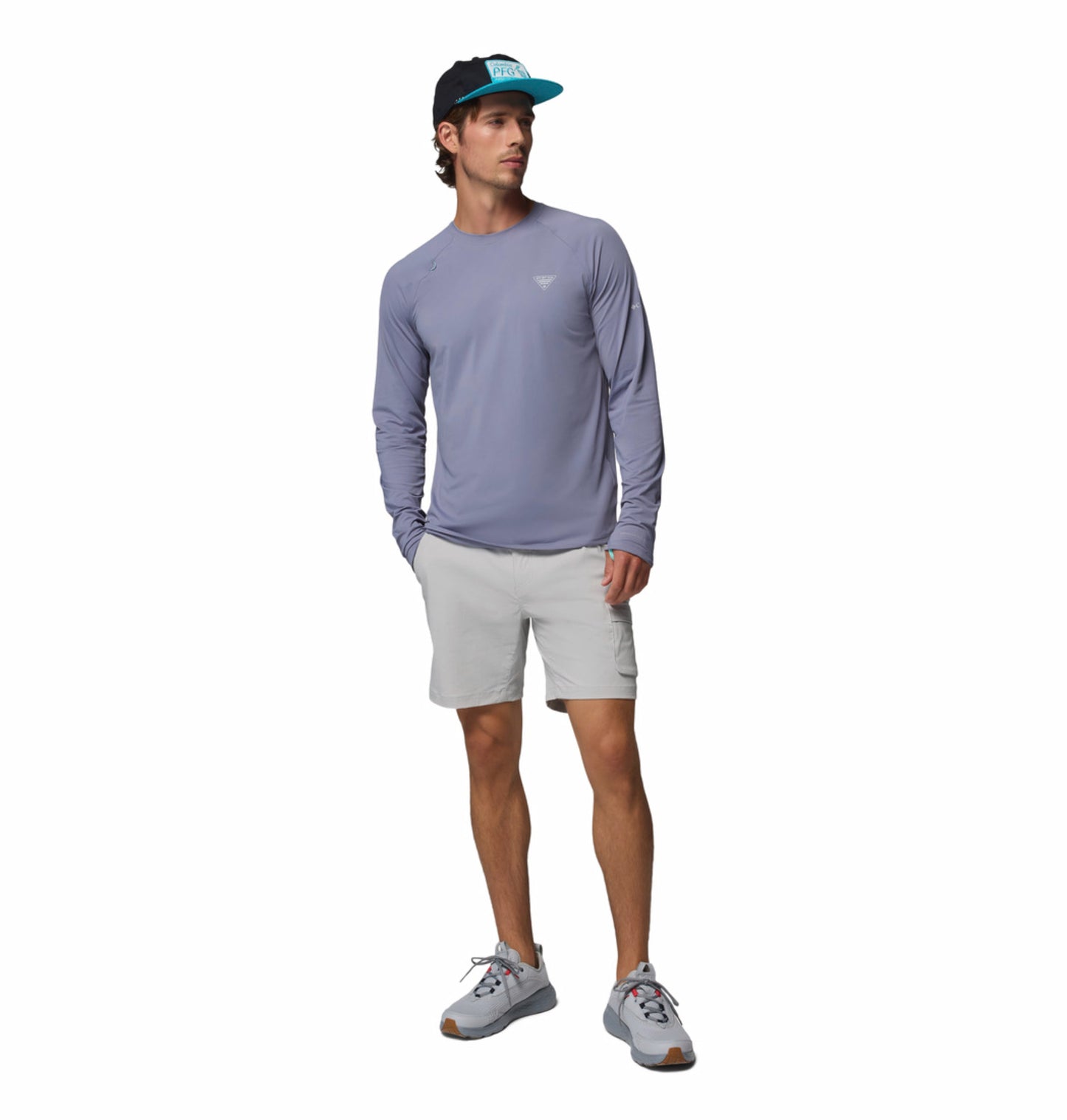 Columbia Men Blue Omni-Freeze Wild Cast Sun Tshirt