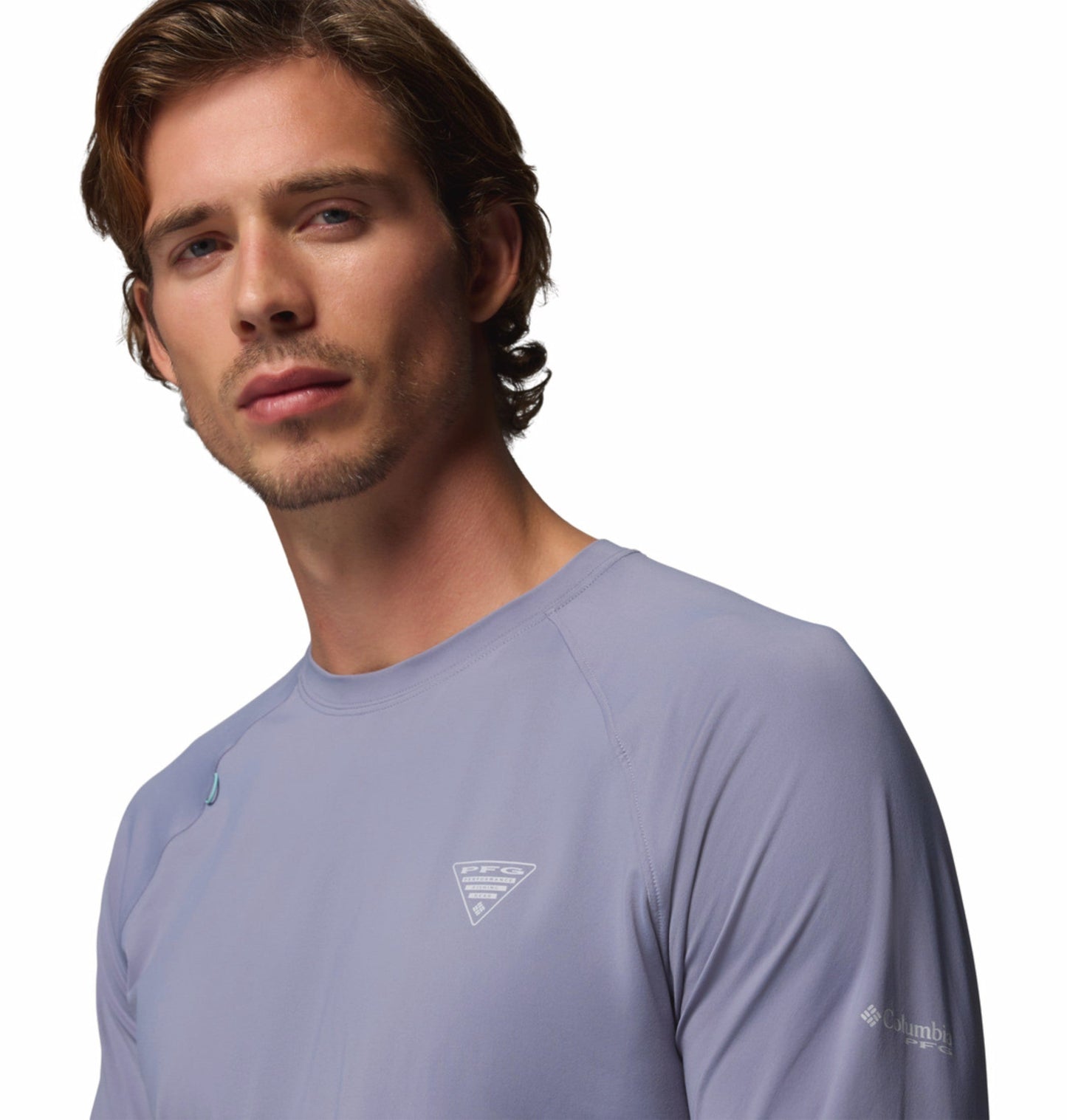 Columbia Men Blue Omni-Freeze Wild Cast Sun Tshirt