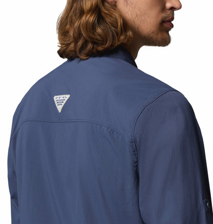 Columbia Men Navy Blue Omni-Shade Wild Cast Long Sleeve Shirt