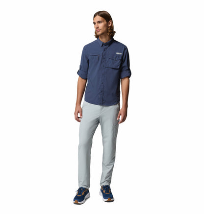 Columbia Men Navy Blue Omni-Shade Wild Cast Long Sleeve Shirt