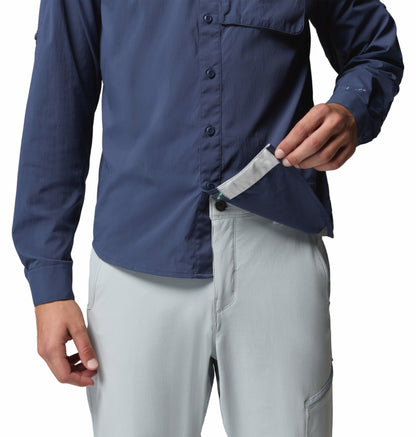 Columbia Men Navy Blue Omni-Shade Wild Cast Long Sleeve Shirt