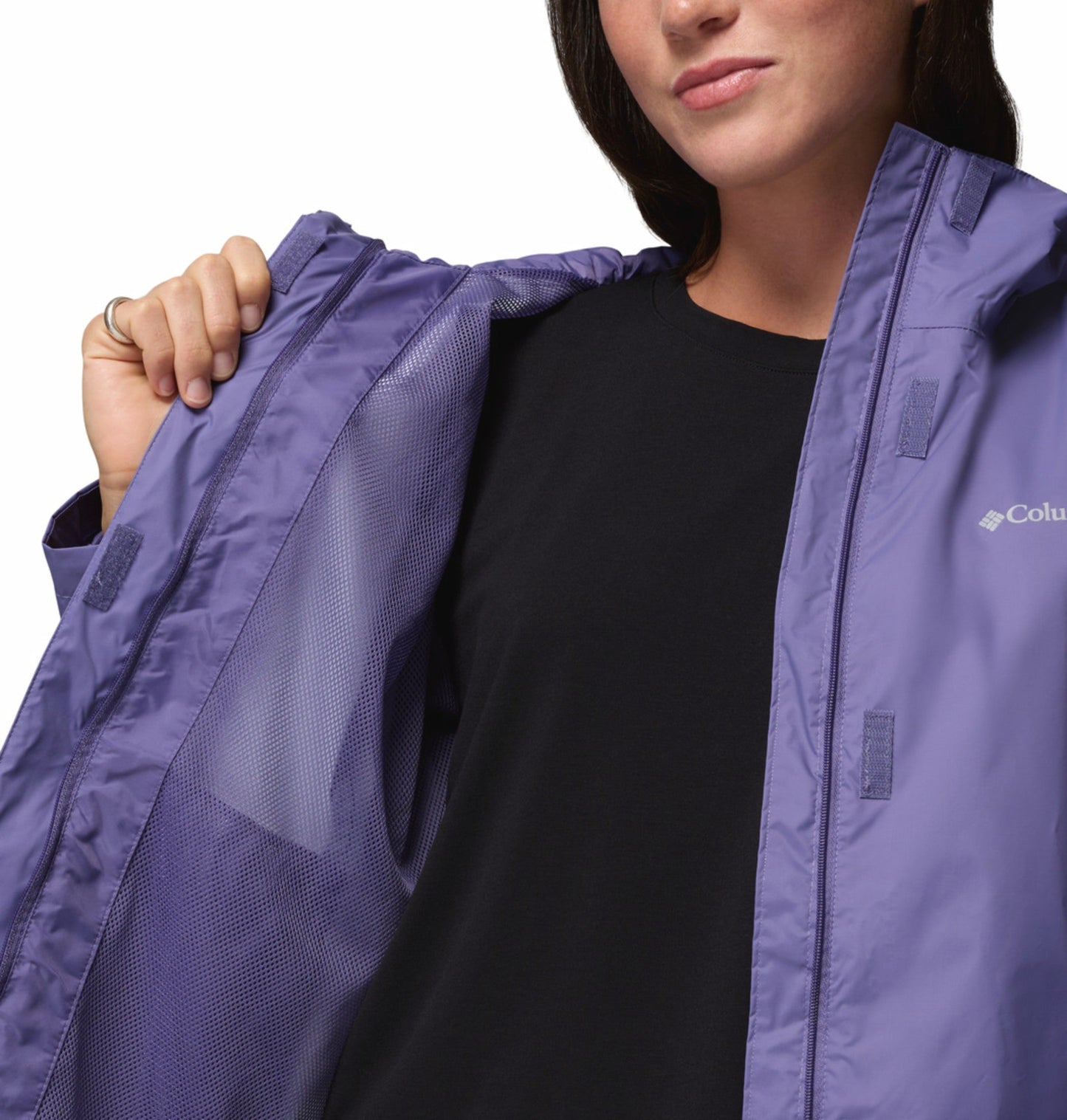 Columbia Women Purple Omni-Tech Arcadia II Rain Jacket