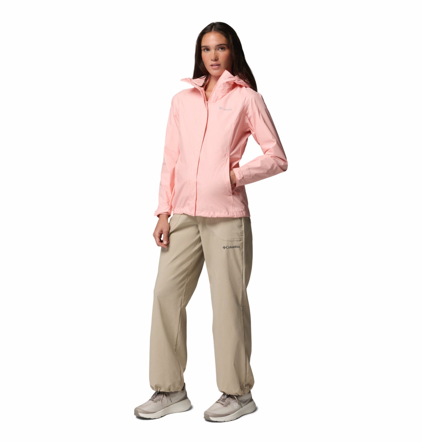 Columbia Women Pink Omni-Tech Arcadia II Rain Jacket